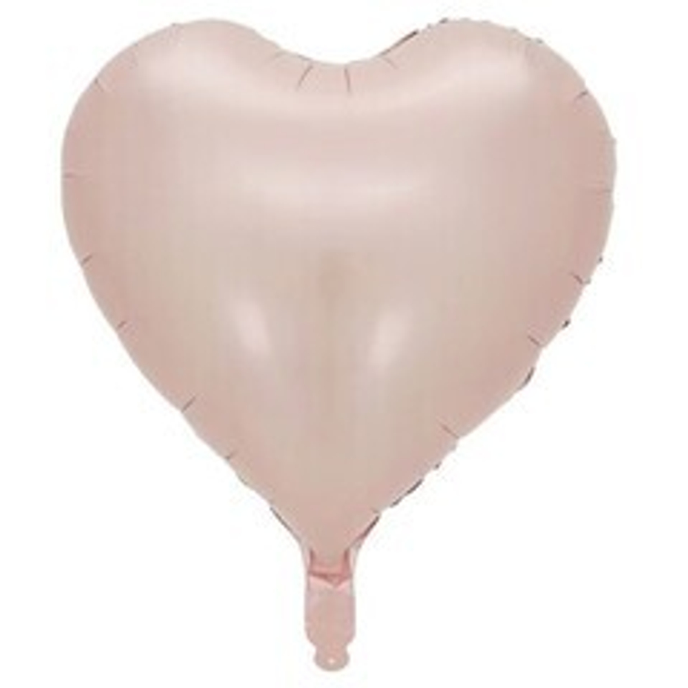 К 18"/46 см, Сердце, Пыльная роза (надутый гелием)