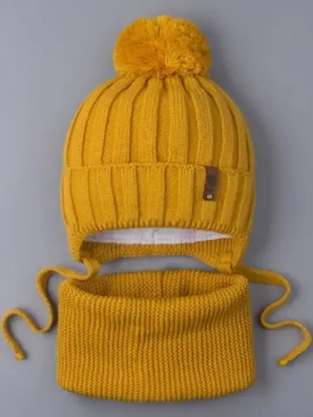 Шапка для мальчика со снудом осенняя