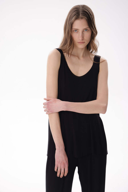 Платье-майка из тонкого трикотажа, голубой