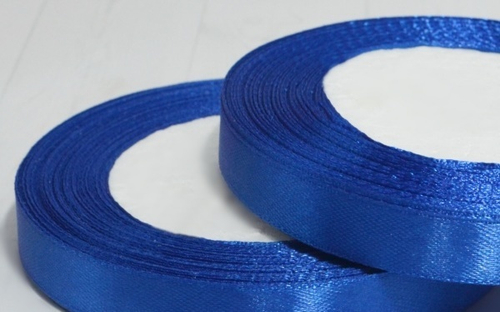 Лента атласная 1,2см х 22м "синяя" (№40) 1 шт