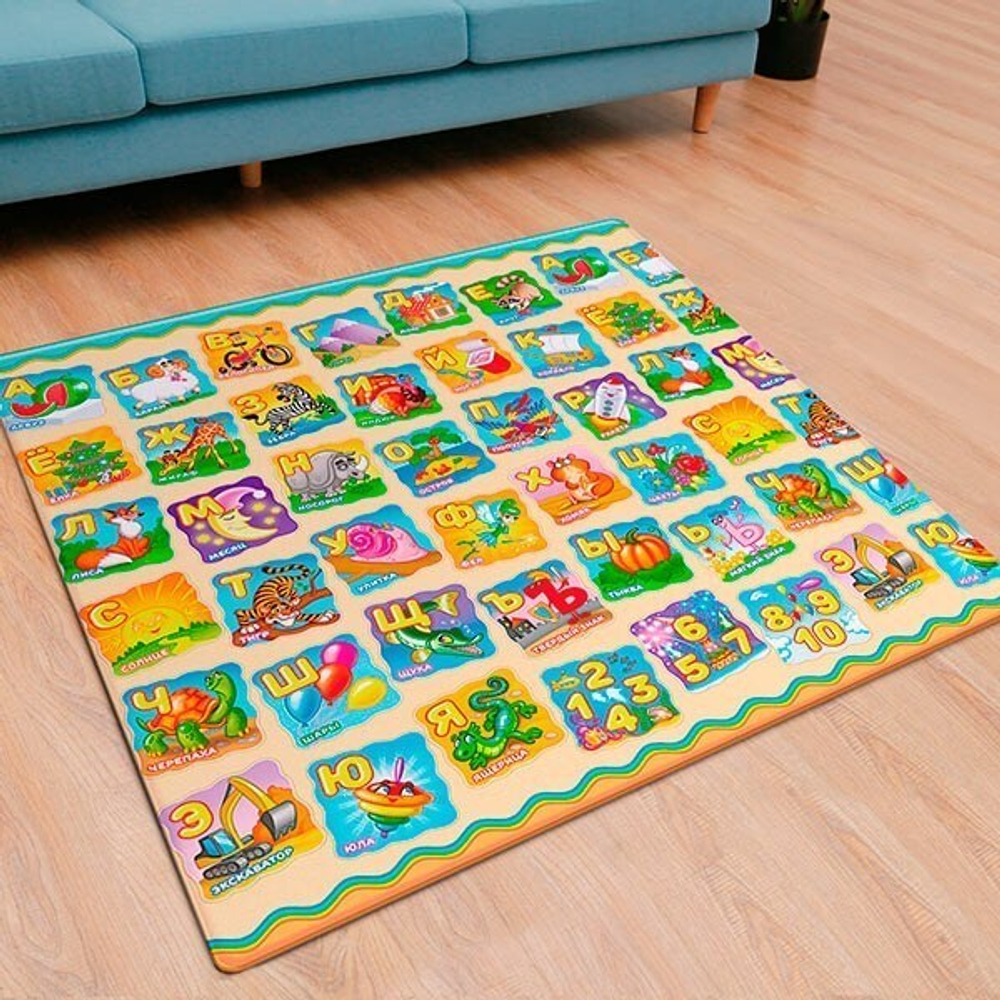 Коврик игровой детский двухсторонний Funkids Small-12 (1400х1400х12) 009