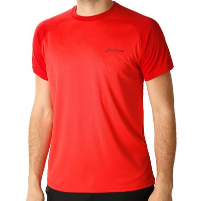 Мужское теннисное поло Babolat Play Crew Neck T-Shirt Men - Red