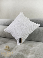 Подушка декоративная "Кружево" белая 45x45x10см от J-LINE