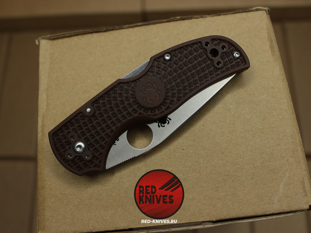 Нож Spyderco Native 5 LTW - коричневая рукоять, светлый клинок RK/496
