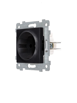 "Аксиома" Механизм розетки одноместной скрытой установки РС16-452 антрацит