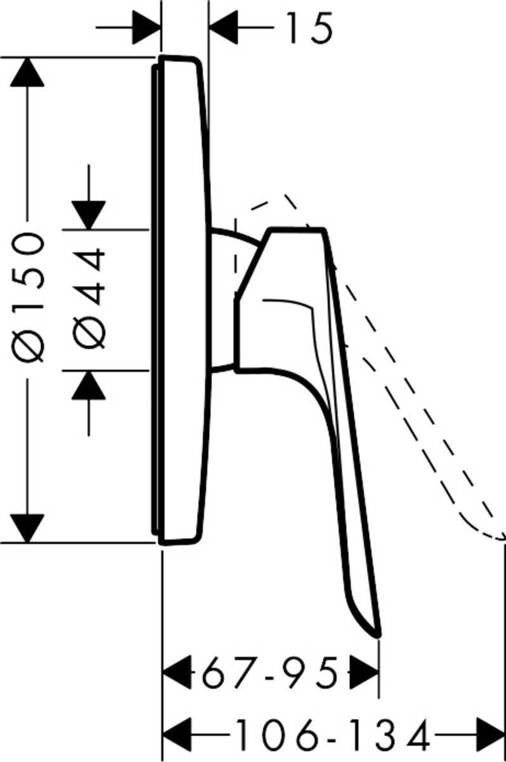 Смеситель 71603000 Logis  для душа, однорычажный, СМ