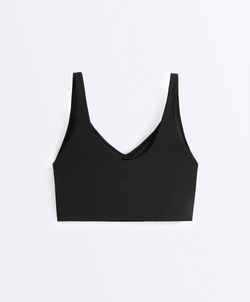 Oysho Топ Light Touch с перекрестной спинкой, черный