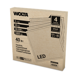 Светодиодная универсальная панель WOLTA WLPD-40W/01 40Вт 4000К IP40 Опал
