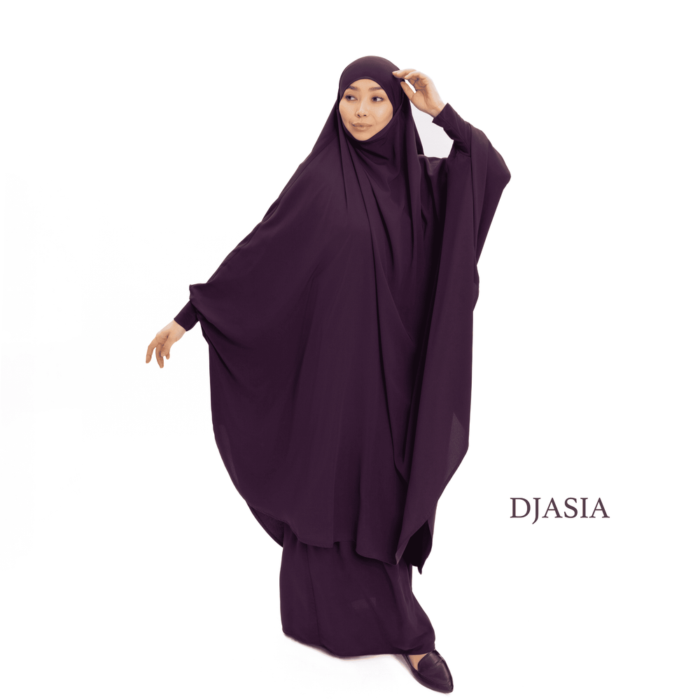 SET: KHIMAR AND SILK SKIRT  FROM MEDINA SILK (One size)