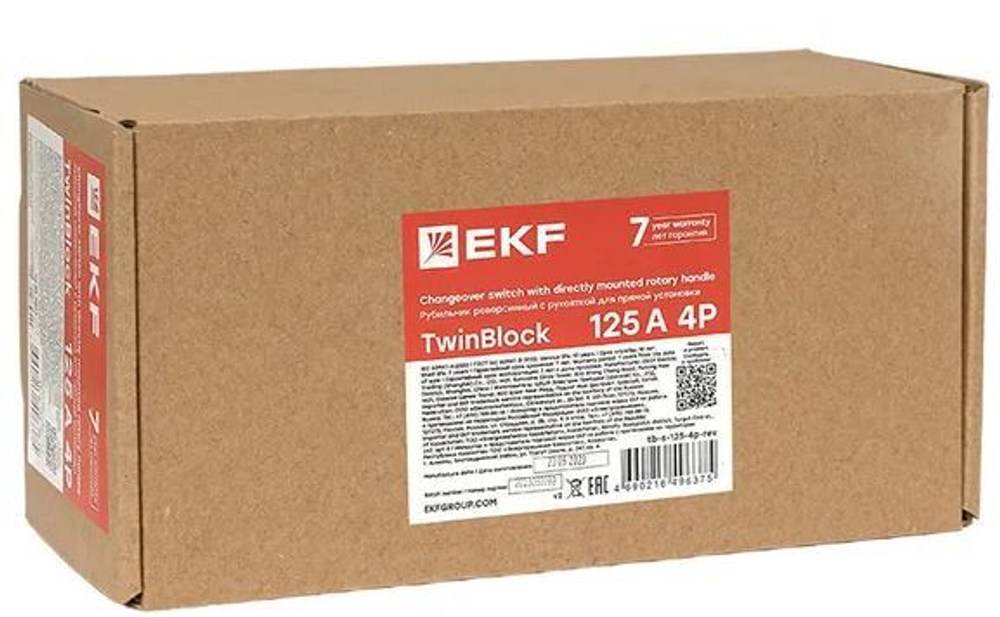 Рубильник  EKF tb-s-125-4p-rev