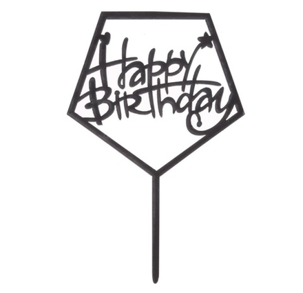 Топпер акриловый "Happy Birthday"