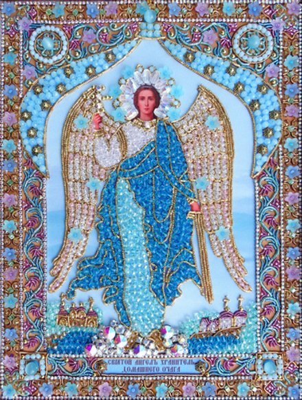 И-24а Набор для вышивания хрустальными камнями Ангел Хранитель домашнего очага (мал.)