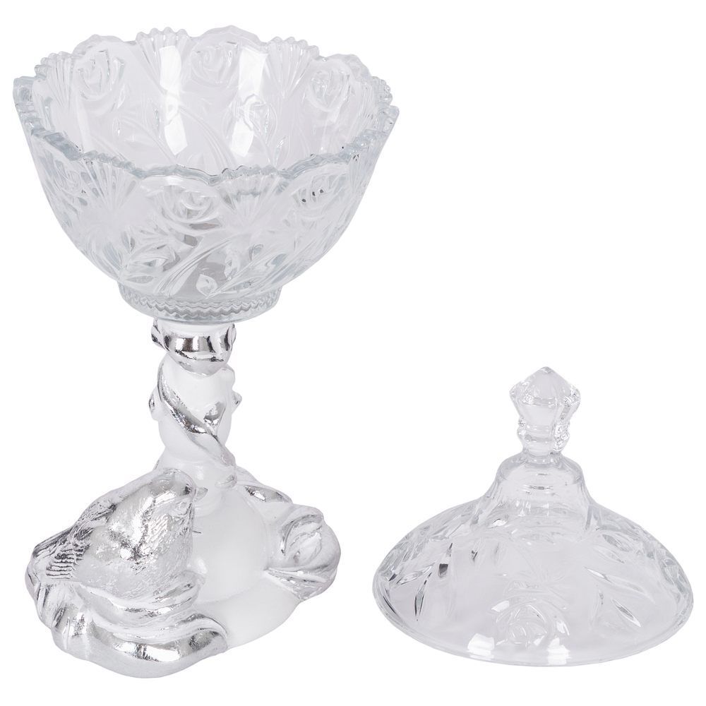 Сахарница стеклянная с крышкой Зарничка Свитти Белый