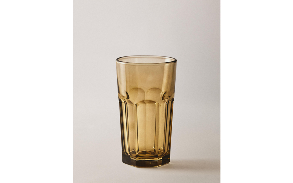 Zara Home стакан из стекла, цвет коричневый, 11 см