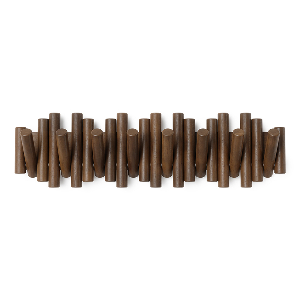 Вешалка настенная picket, 8 крючков, состаренный грецкий орех