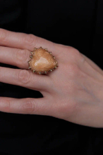 Кольцо Celeste G, разъемное, со вставкой из смальты, CS24.2-1083 (бежевый)