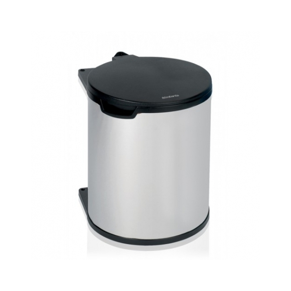 Ведро для мусора Brabantia встраиваемое полированная сталь 15л вид спереди
