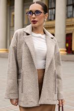 Пальто-пиджак (бежевый) Б14132-7М LT Collection