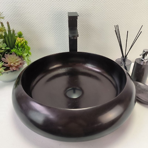 Раковина из андезита Donut Black  DA-62906 45*45*13 04