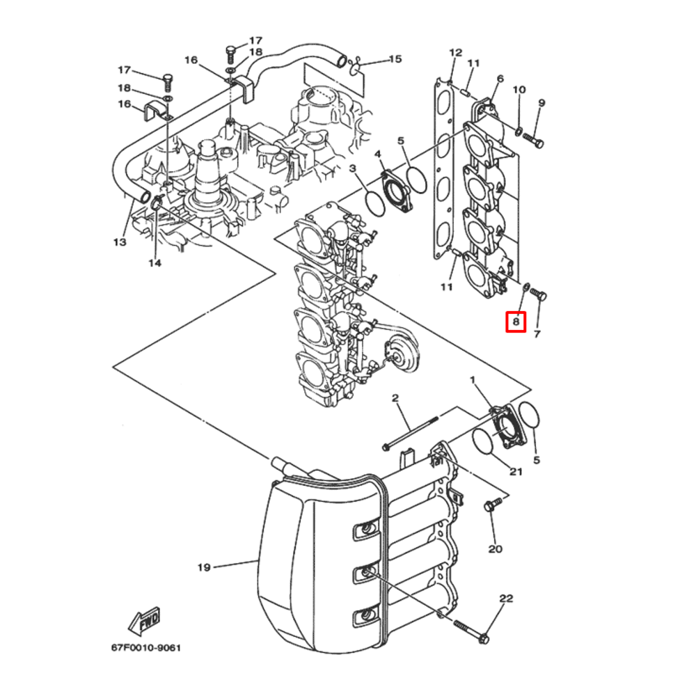 Шайба-прокладка медная Yamaha F20-115 (90430-06014) (Yamaha) (RAC)