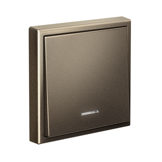 Выключатель 1-кл. ArtGallery 10AX с подсветкой быстрозажим. клем. механизм мокко SE GAL000613S