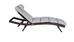 "Лиссабон" шезлонг из искусственного ротанга, цвет коричневый