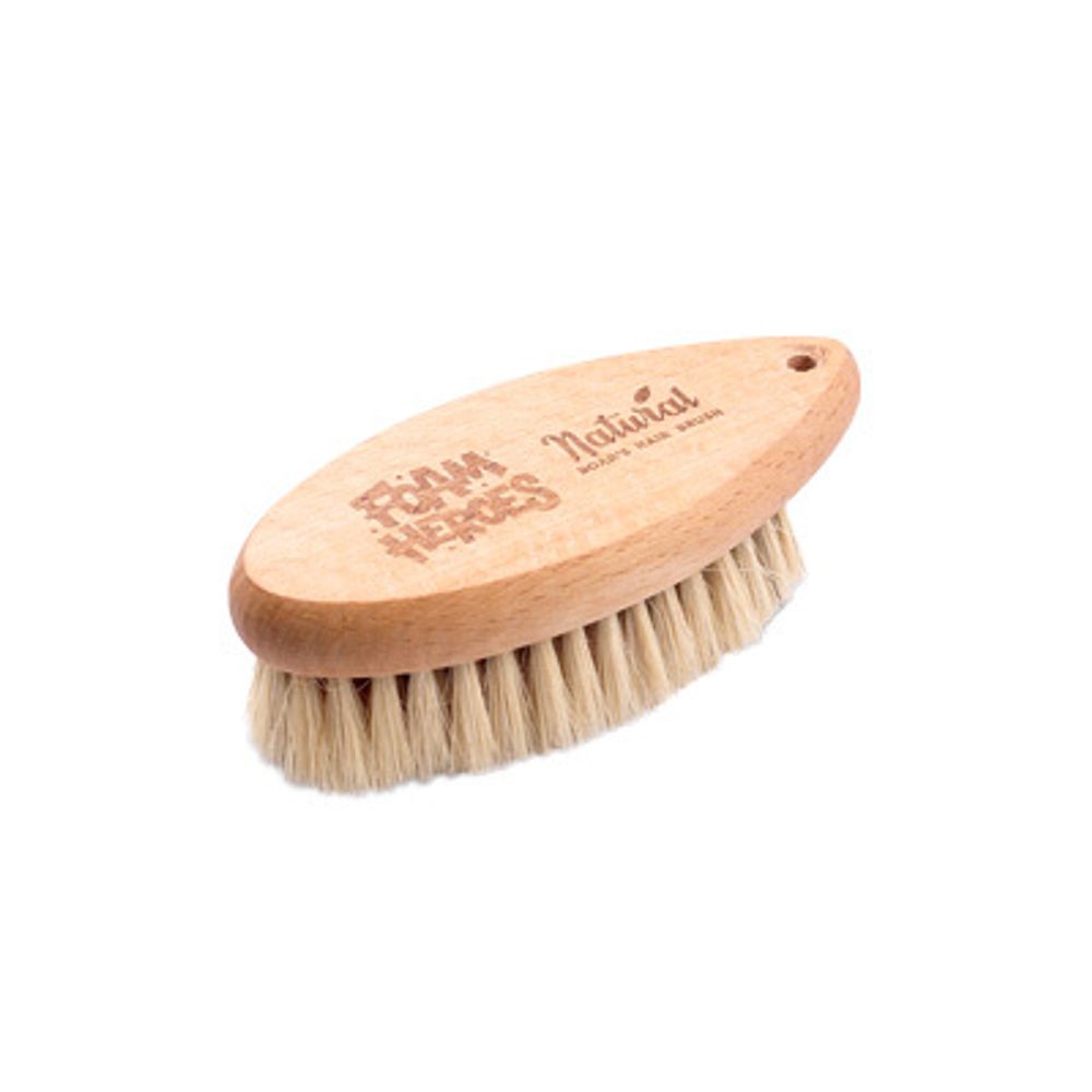 FHA013 Foam Heroes Natural Boar&#39;s Hair Brush щетка для очистки кожи, 13.4x5.9см