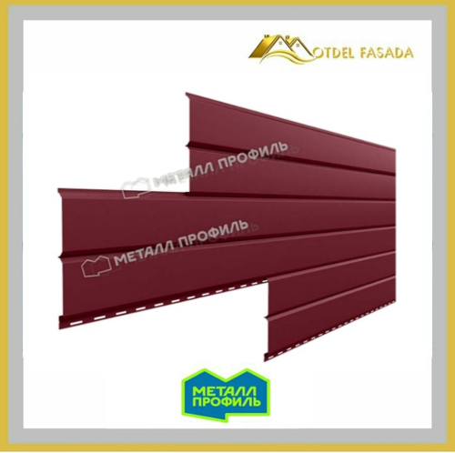 Сайдинг металлический L -Брус ХL Полиэстр 0.45мм - RALL 3005 Красное вино (Заказ)