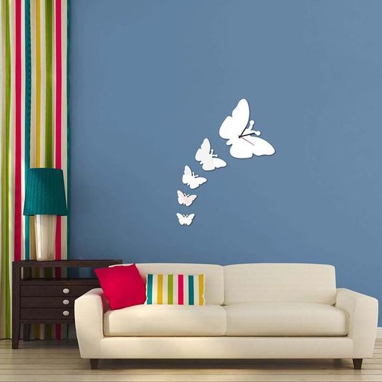 Настенные часы Пять бабочек