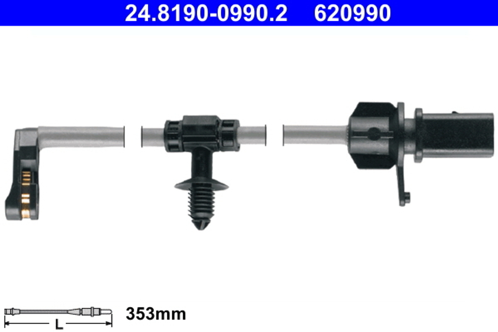 ATE - 24819009902-ATE - Warning Contact, brake pad wear
