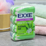 Мыло косметическое EXXE 1+1 "Зеленый чай" (зеленое полосатое), 4шт*75г