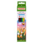 Карандаши цветные ПИФАГОР "Сказки", 6 цветов, классические, заточенные, 181820