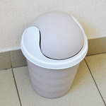 Контейнер для мусора 5,5л "Rambai" круглый (бежевый)