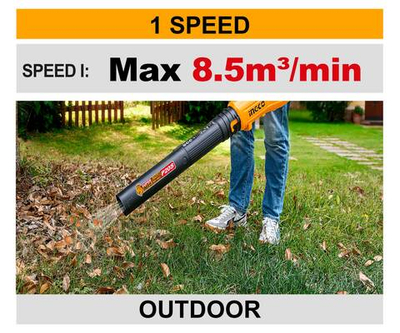 Аккумуляторная воздуходувка BL 20В 1хАКБ 2Ач и ЗУ 2А INGCO CABLI203235 INDUSTRIAL