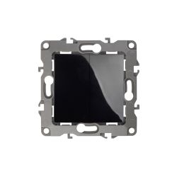 12-1004-06 ЭРА Выключатель двойной, 10АХ-250В, IP20, без м.лапок, Эра12, чёрный | Эра 12 Черный