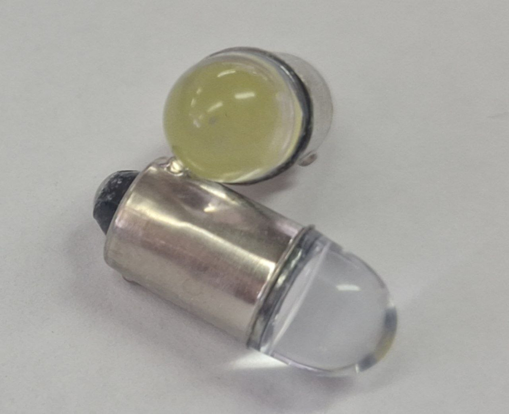 Светодиод 12V T 8   2SMD 2835 WHITE CL-PUL  (цок) ПРОЗРАЧНЫЙ без пластик ободочка