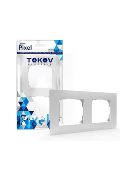 Рамка 2-м Pixel универс. бел. TOKOV ELECTRIC TKE-PX-RM2-C01