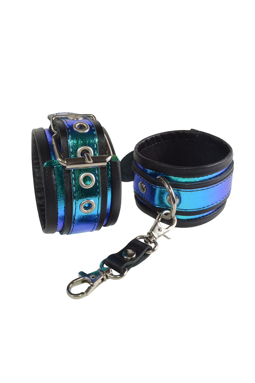 Наручники Sitabella хамелеон черные кожа