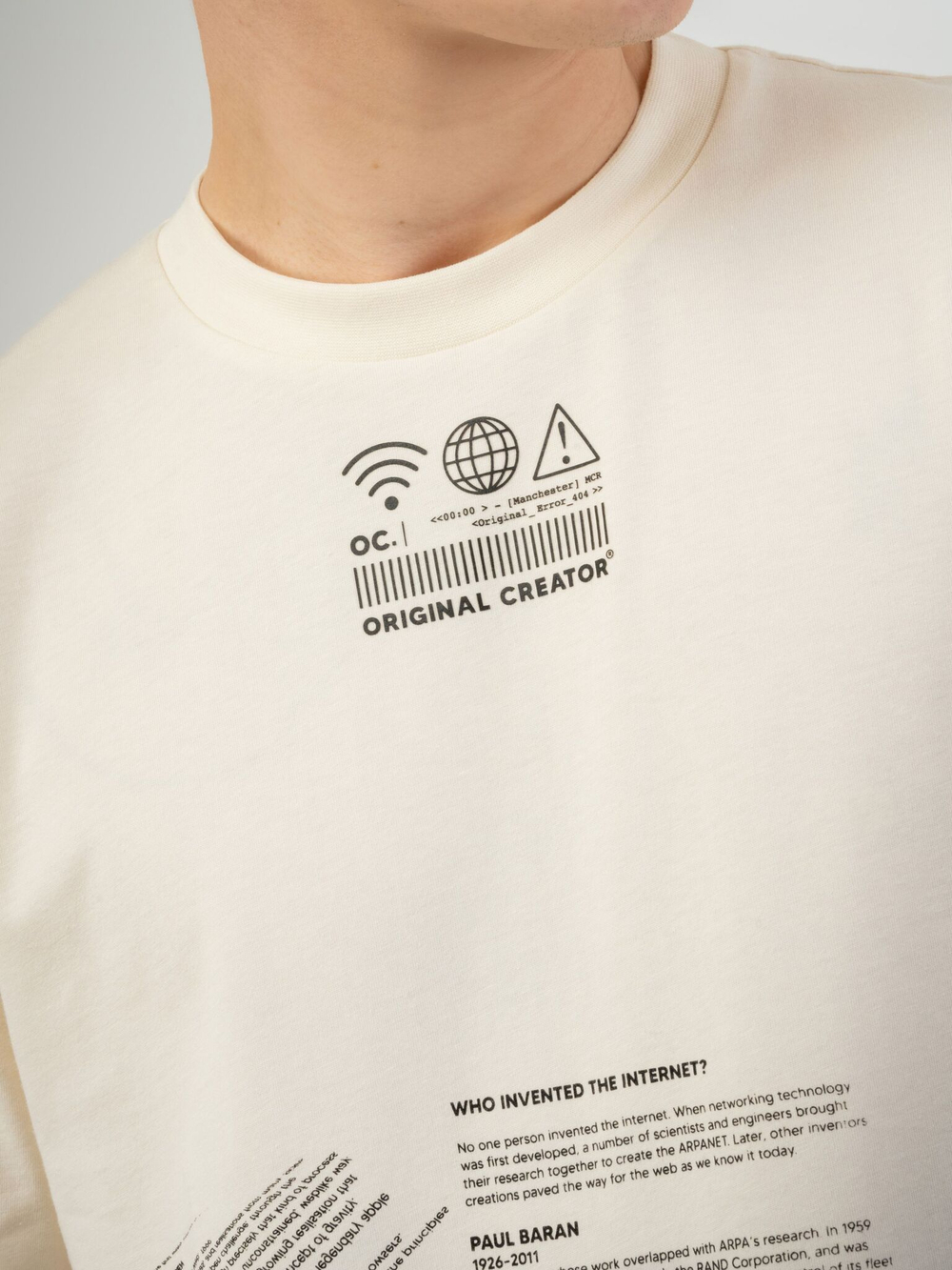 Футболка мужская ORIGINAL CREATOR INTERNET T-SHIRT, Молочный