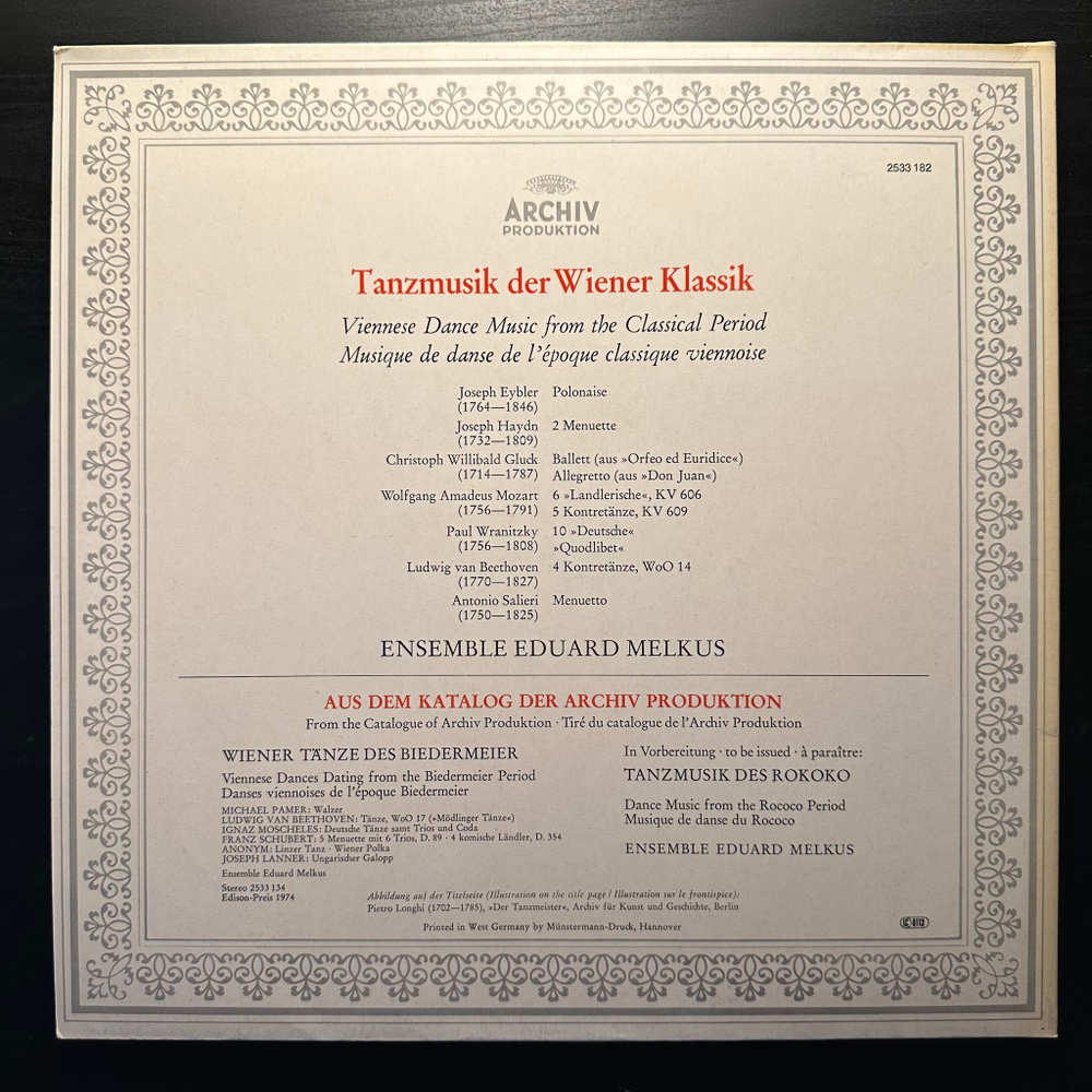 Танцевальная музыка - Венская классика (Германия 1975г.)