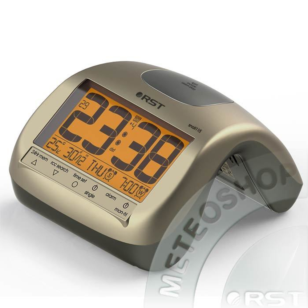 Часы будильник RST радиоконтролируемые Snail 115, Шампань