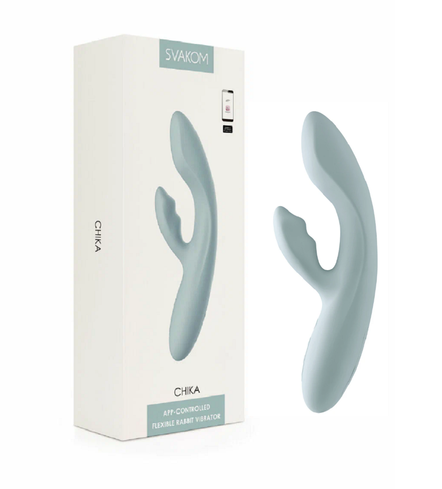Вибростимулятор-кролик chika с функцией нагрева 18,8 см