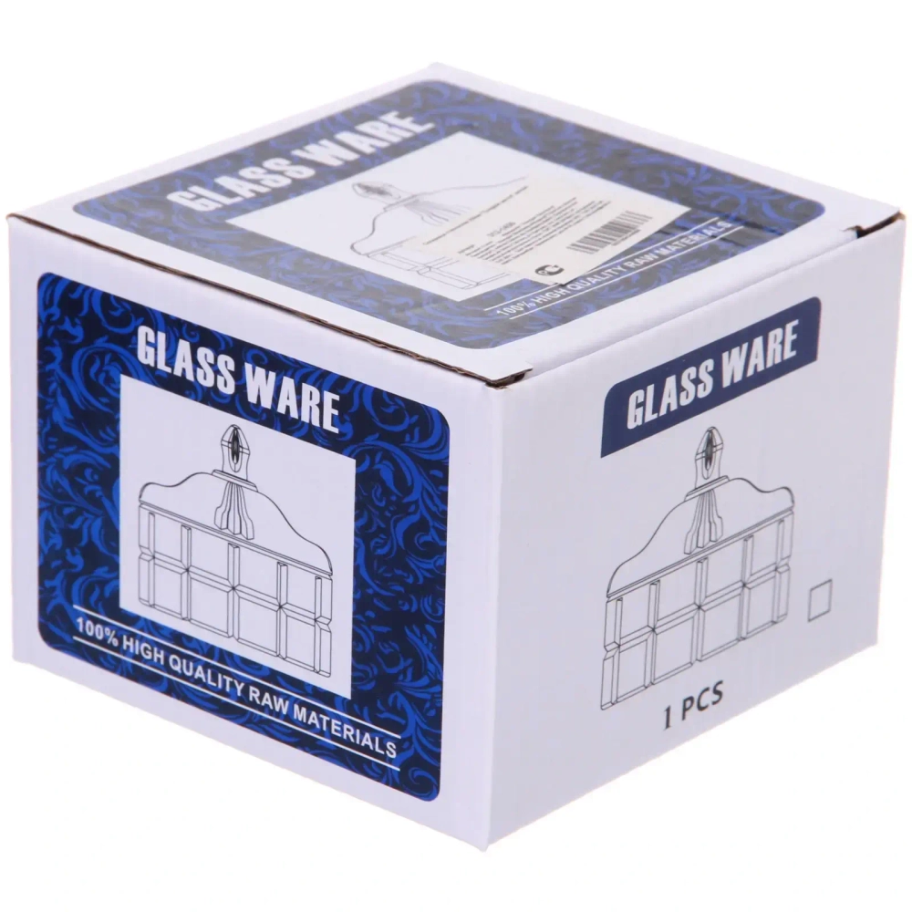 Сахарница стеклянная 250мл «Сладкая мечта» клетка