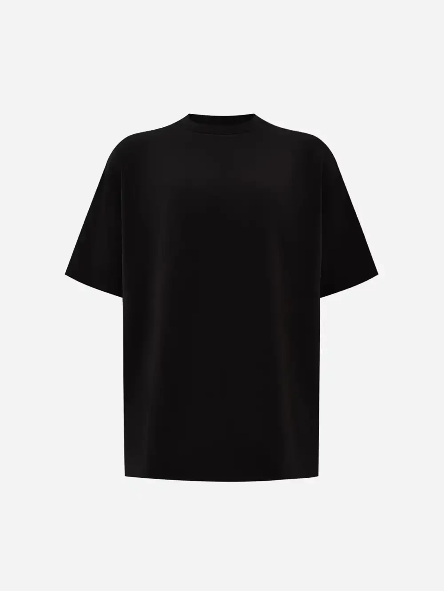 Футболка оверсайз из хлопка черная