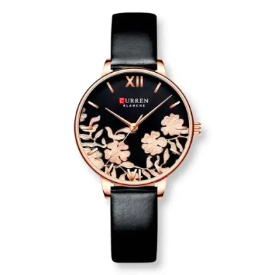 Часы наручные кварцевые CURREN на кожаном ремешке, золотистый/черный W9022170-01