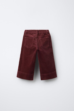 ZARA БРЮКИ MARINE ИЗ ВЕЛЬВЕТА, БОРДОВЫЙ