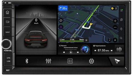2DIN магнитола (экран 7", крутилка) - Canbox на Android 10, ТОП процессор, SIM-слот