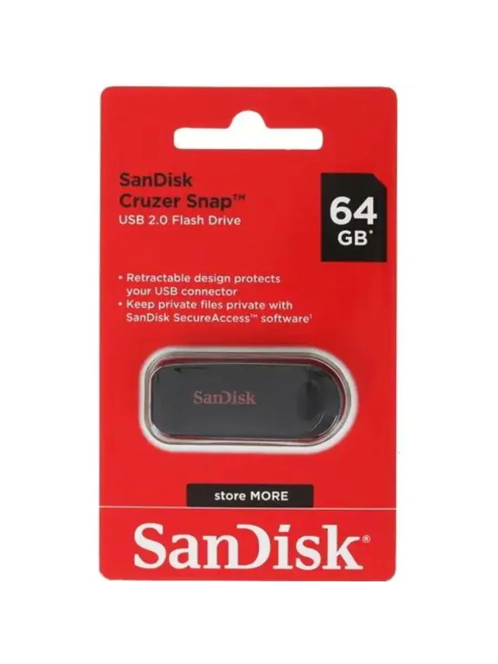 Память USB Flash 64 ГБ Cruzer Snap SDCZ62-064G-G35 BLACK