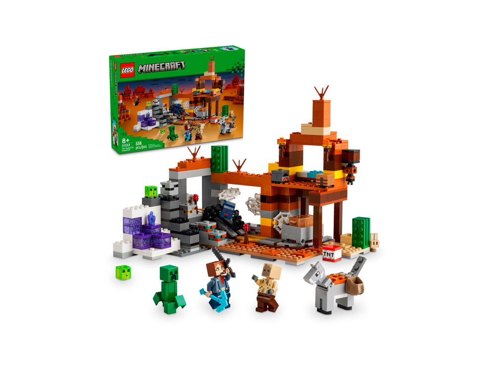 LEGO Minecraft 21263 «Шахта в Пустоши» — ресурсы, руды и моб-битвы