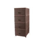 Комод 4-х секционный ПЛЕТЕННЫЙ коричневый